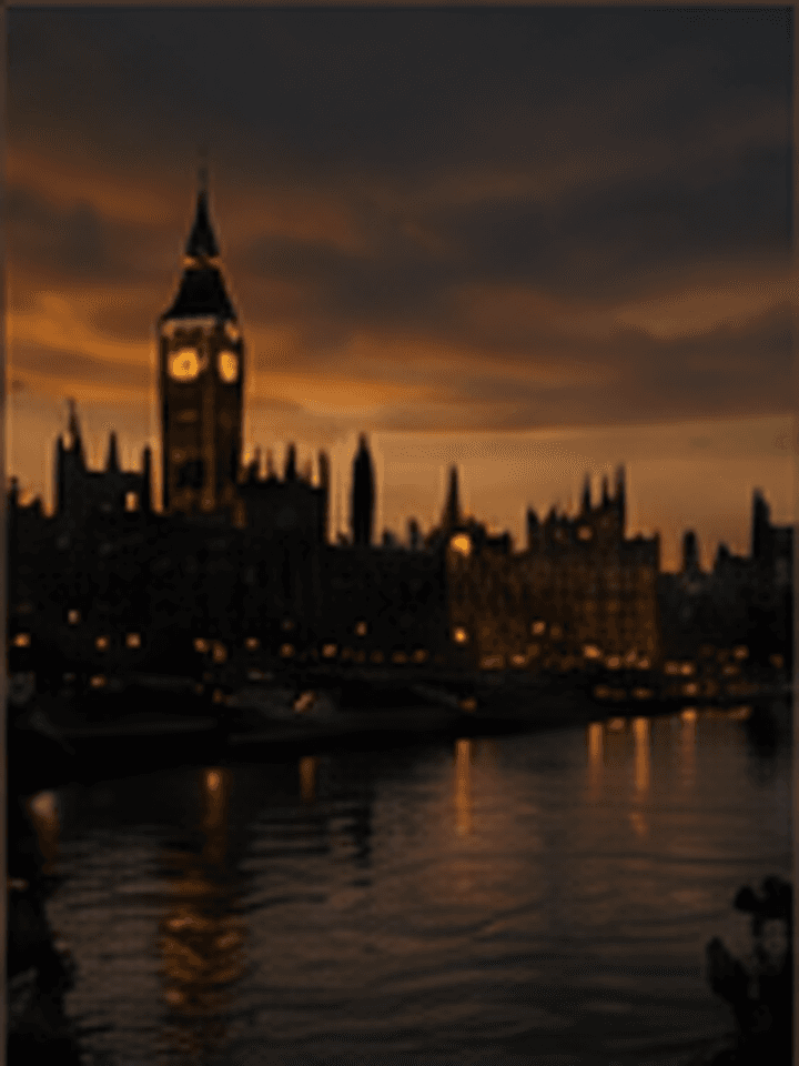 London skyline at night